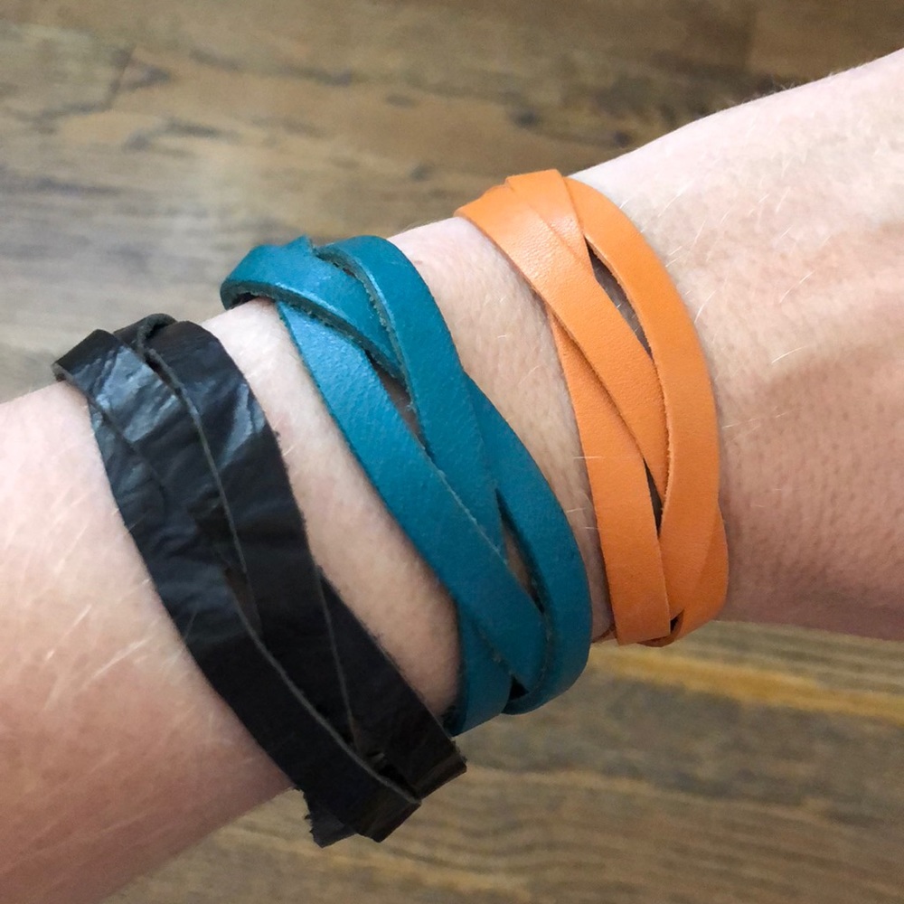 Leather bracelets from Italy